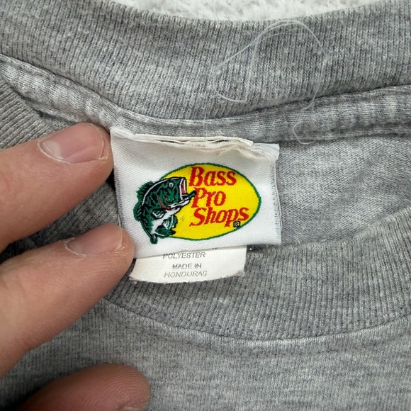 VTG Bass Pro Shops Mens Graphic T Shirt Gray Fish Identification XL Funny - Picture 3 of 8